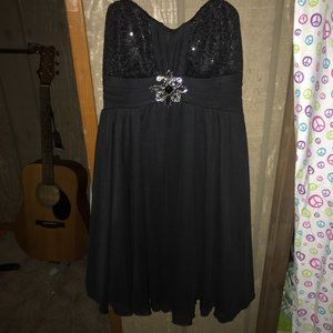 Black Flowy mini dress